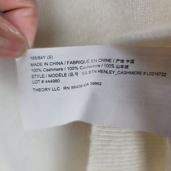 Theory Cap Short Sleeve 100% Cashmere Sweater Top Knit - Picture 10 of 12